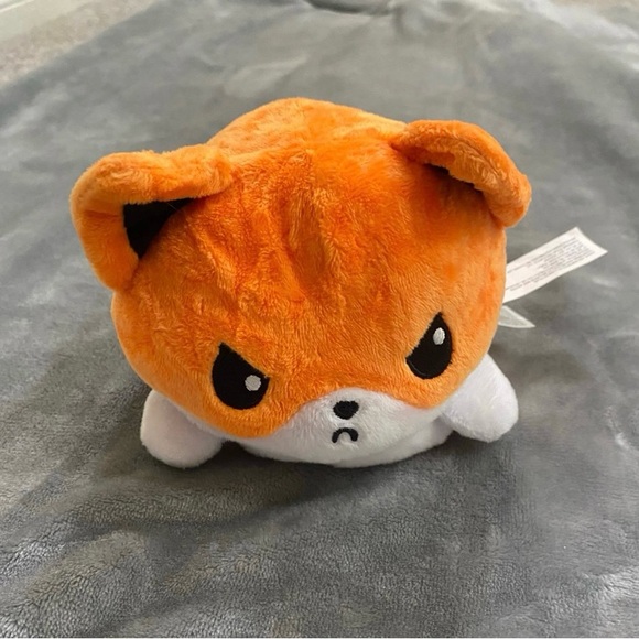 Teeturtle Orange Fox reversible Happy to Angry NWT - Picture 4 of 6